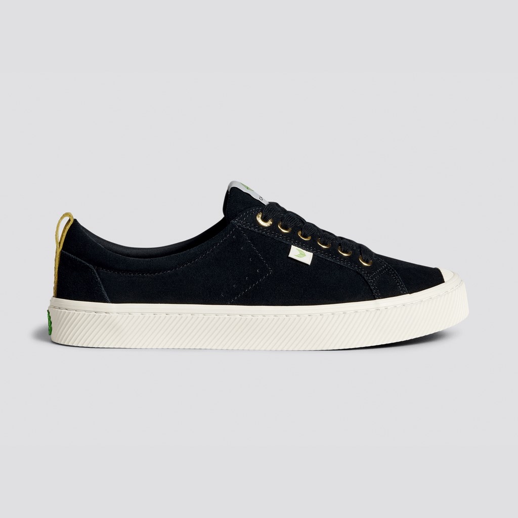 OCA LOW Cariuma Low Top Daim Noir Homme | AZJ-0151132